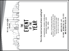 All Purpose Skyline Black and White  Invitation