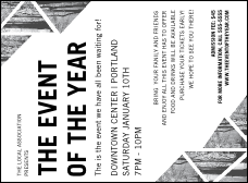 All Purpose Trees Black & White Invitation