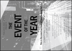 All Purpose Building and Streetlights Black and White Postcard