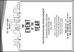 All Purpose Skyline Black and White  Postcard