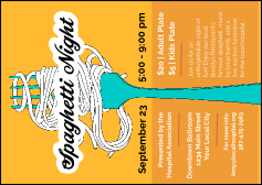 Retro Spaghetti Postcard