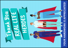 Thank You Heroes Postcard