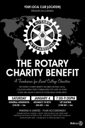 Rotary World Landscape Black and White Poster