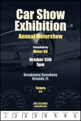 Car Show Speed Dial Poster