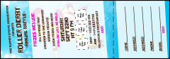 Roller Derby Jammer Raffle Ticket