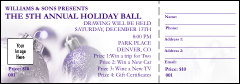 Christmas Ornament Purple Raffle Ticket