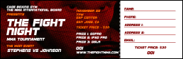MMA The Fight Night Raffle Ticket