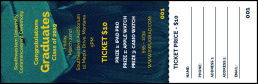 Graduation - Blue and Yellow Raffle Ticket