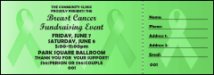 Lime Green Ribbon Raffle Ticket