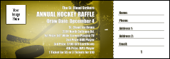 Hockey Yellow Raffle Ticket