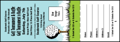 Golf Raffle Ticket 001