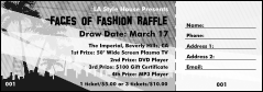 Black & White Hollywood Raffle Ticket