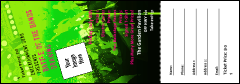 Rock Concert Green Raffle Ticket