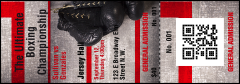 Boxing Gloves QR Event Ticket