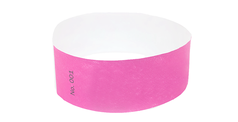 Pink Standard Tyvek Wristband